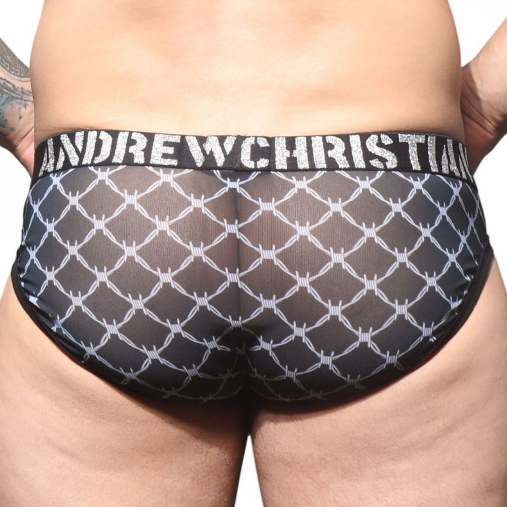 Andrew Christian Barbed Wire Sheer Brief - Picture 3 of 3